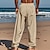 ieftine Vacanţă-Bărbați Pantaloni de in Pantaloni Pantaloni de vară Pantaloni de plajă Buzunar Cordon Talie elastică Simplu Confort Respirabil Vacanță Zilnic Concediu Hawaiană Boho Verde Militar Negru