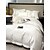 baratos Coleção de elite-Conjunto de cama com capa de edredom de 4 peças, 100% algodão orgânico, tecido macio e respirável, inclui capa de edredom e fronhas para um sono confortável