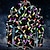 billiga Christmas Light Outfit-jul herr jul ljus tryckta skjortor lyktor casual knapp upp långärmad fest kväll dagligen höst vinter vår &amp;amp; sommarkrage button up 3d-utskrift tunn svart polyester