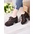 economico Anni &amp;#39;50-scarpe oxford brogue con tacco spesso e lacci azzurri da donna – tacchi a spillo di ispirazione vintage per abbigliamento casual e da ufficio