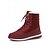 baratos Botas de neve e inverno-botas de inverno femininas impermeáveis com cadarço vermelho, forro de pelúcia e sola antiderrapante – botas de neve estilosas para clima frio