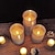 abordables Bougies lumineuses-Bougie Télécommande Marche / Arrêt Noël Halloween Alimenté par piles AAA 3 Pièces