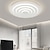 economico Lampade da soffitto con dimmer-plafoniera a led con design ondulato rotondo bianco stile lampada da soffitto 45/60/78cm 36w