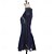abordables Robes de Patinage Artistique-Robe de patinage artistique Femmes Fille Patinage Robe Noir Rouge Bordeaux Bleu Ourlet asymétrique Maille Haute Élasticité Entraînement Compétition Tenue de Patinage Classique cristal pailleté manche