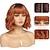 economico Parrucche trendy sintetiche-parrucche corte per donne parrucche caschetto con frangia parrucche sintetiche ondulate parrucche natalizie