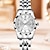 voordelige Quartz-horloges-1pcs Nieuwe RVS Band Trend Dames Horloge Lumineuze Kalender Week Weergave Eenvoudig Vrijetijd Leven Reizen Kwarts Horloge Verjaardag Moederdag Cadeau Vakantie Dames Sport Horloge