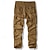 economico Pantaloni cargo-Per uomo Pantaloni Cargo Pantaloni Bottoni Multi-tasche Semplice Indossabile Quotidiano All'aperto Campeggio &amp; Escursionismo Moda Classico Curcuma Marrone