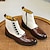abordables Bottes de Costume-bottines à boutons en similicuir bicolore pour hommes – bottines de style victorien vintage pour occasions formelles et décontractées