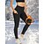 baratos Leggings e collants para ioga-Mulheres Calças de ioga Leggings forradas de lã Leggings de ioga com bolso para telefone Cintura Alta Pilates Treino de Ginástica Exercite-se Meia-calça Côr Sólida Preto Vinho Azul Marinho Escuro
