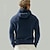 preiswerte Herren Elite Pullover &amp; Cardigans-Herren Reißverschluss-Pullover Stricken Reißverschluss Einfarbig Mit Kapuze Strickware Elegant Schule Training Bekleidung Bischofsärmel Herbst Winter Schwarz Weiß S M L