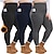economico Leggings e collant da yoga-Per donna Pantaloni da yoga Leggings foderati in pile Leggings da yoga Tasche Laterali Sollevamento glutei Controllo addominale Vita Alta Pilates Allenamento in Palestra Allenamento Leggings corti