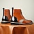 abordables Botas de vestir-Botines brogue vintage para hombre: piel sintética marrón y negra con panel de tweed, diseño clásico con cordones para ocasiones formales e informales, botas de vestir de estilo retro