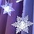 abordables Lumières de Noël-Guirlande lumineuse à LED flocon de neige de Noël 3,5 m 96 LED, 8 modes, guirlande lumineuse à glaçons pour Noël intérieur/extérieur, fête &amp;décoration d&#039;intérieur prise ue/ua/au/uk