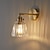 abordables Apliques de pared para interior-Aplique de pared de vidrio de un solo cabezal E27 para interiores, apliques empotrados de latón, pantalla de vidrio, decoración, 110-240 V