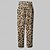 billiga Smal-Herr Leopardtryck Kostymbyxor Medium Midja Business Casual Formell Utomhus Gata Dragkedja Ficka Sommar Vår Höst 3D-tryck Vit Brun Svartvit
