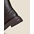 baratos Botas da moda-Botas femininas pretas de cano alto, extra largas, com fivela e zíper lateral – ajuste confortável para roupas casuais e do dia a dia
