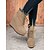 baratos Botas de tornozelo-Botas femininas de camurça sintética com salto plataforma e design de cadarço - botas plataforma confortáveis para uso casual e diário