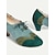 abordables Années 1950-chaussures oxford vintage à lacets en faux daim bicolore pour femmes – chaussures à talon carré vertes et bleu sarcelle d&#039;inspiration rétro pour une tenue décontractée et de bureau