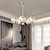 economico Modello sputnik-lampadario da soffitto creativo nordico cromato lampadario da soffitto moderno a led cromato mostra d'arte luci pendenti corpo elettroplaccato illuminazione a led 3/4/5 luci testa 110-240v