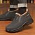 preiswerte Winter- und Schneestiefel-Schwarze warme Winter-Schlupfstiefeletten für Herren mit plüschigem Fellfutter, rutschfester Sohle und strukturiertem Stoff – bequemes Outdoor-Schuhwerk