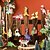 baratos Ornamentos-Conjunto de 24 enfeites de dinossauro de Natal, decorações multifuncionais de madeira para pendurar em árvores para o Dia de Ação de Graças, Halloween e decoração geral de feriados, estilos clássicos