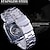 economico Orologi meccanici-JARAGAR 569 Orologio Meccanico Automatico da Uomo Moda Design Retro Quadrante Quadrato Data Settimana Impermeabile Cinturino in Acciaio Tempo Libero Orologio