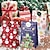 abordables Suministros para eventos y fiestas-Bolsas de regalo navideñas con diseños de muñecos de nieve, Papá Noel y copos de nieve: bolsas de dulces y golosinas con pegatinas &amp;Clips, bolsas de papel para regalo de adviento para envolver regalos