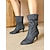 abordables Botas holgadas-Botas beige de media pantorrilla con tacón bajo y punta estrecha para mujer: moda elegante de otoño para ocasiones informales y elegantes
