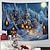 billige hengende juleteppe-juledekorasjoner hengende billedvev snø byvegg kunst xmas stor billedvev veggmaleri dekor fotografi bakteppe teppe gardin hjem soverom stue dekorasjon