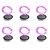 abordables Lumières de cordes solaires-Lot de 6 guirlandes lumineuses solaires à LED de 2 m, 20 lampes de jardin à LED pour Noël, mariage et décoration extérieure, blanc chaud, blanc, violet, rose, rouge, vert, bleu et rouge