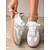 baratos Ténis de mulher-tênis feminino retrô preto e branco com cadarço - design casual de cano baixo com detalhes em camurça e tecido, sola confortável para uso diário e atividades esportivas