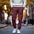cheap Cargo Pants-Men's Cargo Pants Cargo Trousers Trousers Drawstring Elastic Waist Multi Pocket Plain Outdoor Breathable Full Length Casual Daily Casual Tactical Wine Brown Micro-elastic