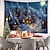 billige hengende juleteppe-juledekorasjoner hengende billedvev snø byvegg kunst xmas stor billedvev veggmaleri dekor fotografi bakteppe teppe gardin hjem soverom stue dekorasjon