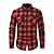 cheap Men&#039;s  Overshirts-Men&#039;s Shirt Flannel Shirt Overshirt Plaid Outdoor Street Black Red Blue Long Sleeve Spring &amp;  Fall Clothing Apparel