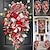 voordelige Tot $30-kerstkrans snoep bloem plant ondersteboven boom krans kerst ondersteboven boom slinger hangend kerst snoep strik hangend kerst deur hangend muurdecoratie