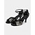 economico Scarpe per balli latini-scarpe da ballo glitterate da donna con cinturini incrociati – comode scarpe col tacco da ballo latino per spettacoli e feste