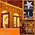 cheap Solar String Lights-Solar Power Net String Lights with Star Icicles, 8 Lighting Modes Christmas Fairy Lights with Remote Control for ChristmasOutdoor Eaves House Garden &amp; Xmas Party Decoration