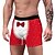 voordelige Comfortabel herenondergoed-Voor heren 1 stuks Kerstondergoed Lapwerk Polyester Ademend Zacht Comfortabel Grafisch Medium taille Wit + rood Zwart