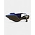 abordables Semiformal-Zapatos de tacón con tira trasera y punta en punta de terciopelo azul para mujer con lazo: elegantes tacones altos para eventos formales y fiestas