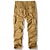 economico Pantaloni cargo-Per uomo Pantaloni Cargo Pantaloni Bottoni Multi-tasche Semplice Indossabile Quotidiano All'aperto Campeggio &amp; Escursionismo Moda Classico Curcuma Marrone