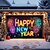 abordables Bannières de Garage et de Porte-couverture de porte de garage de nouvel an ballons feux d'artifice bannière extérieure grande toile de fond pour les vacances porte de garage extérieure décorations murales de la maison