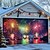 abordables Bannières de Garage et de Porte-couverture de porte de garage de nouvel an ballons feux d'artifice bannière extérieure grande toile de fond pour les vacances porte de garage extérieure décorations murales de la maison