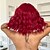 cheap Synthetic Trendy Wigs-Cosplay Costume Wig Bouncy Curl Bob Neat Bang With Bangs Wig 14 inch Red Synthetic Hair Women&#039;s Elastic Adorable Comfortable Red