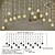 abordables Lumières de Noël-Guirlande lumineuse à LED flocon de neige de Noël 3,5 m 96 LED, 8 modes, guirlande lumineuse à glaçons pour Noël intérieur/extérieur, fête &amp;décoration d&#039;intérieur prise ue/ua/au/uk