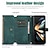 abordables Carcasas Samsung-teléfono Funda Para Plegado en Z 6 Z Fold 5 Z Fold 4 Z Fold 3 Funda Trasera con Soporte Cremallera con cordón Retro TPU Cuero de PU