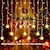 abordables Lumières de Noël-Guirlande lumineuse à LED flocon de neige de Noël 3,5 m 96 LED, 8 modes, guirlande lumineuse à glaçons pour Noël intérieur/extérieur, fête &amp;décoration d&#039;intérieur prise ue/ua/au/uk