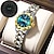 voordelige Quartz-horloges-1pcs Nieuwe RVS Band Trend Dames Horloge Lumineuze Kalender Week Weergave Eenvoudig Vrijetijd Leven Reizen Kwarts Horloge Verjaardag Moederdag Cadeau Vakantie Dames Sport Horloge