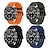 preiswerte Samsung-Uhrenarmbänder-4 Packung Uhrenarmband für Samsung Ultra ansehen Silikon Ersatz Gurt Verstellbar Ocean Armband Armband