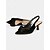 abordables Semiformal-Zapatos de tacón con tira trasera y punta en punta de terciopelo azul para mujer con lazo: elegantes tacones altos para eventos formales y fiestas