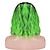 abordables Perruques de carnaval-Perruque courte ondulée bouclée verte ombrée de 14 pouces, perruque synthétique résistante à la chaleur vert citron fluo pour cosplay, perruque mi-longue avec raie au milieu pour la fête costumée